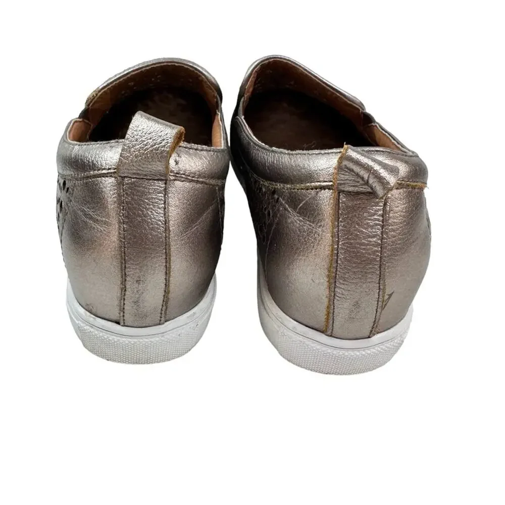 CASLON Eden 2 Perforated Platform Metallic Leather Sneaker Women’s Size 8.5
